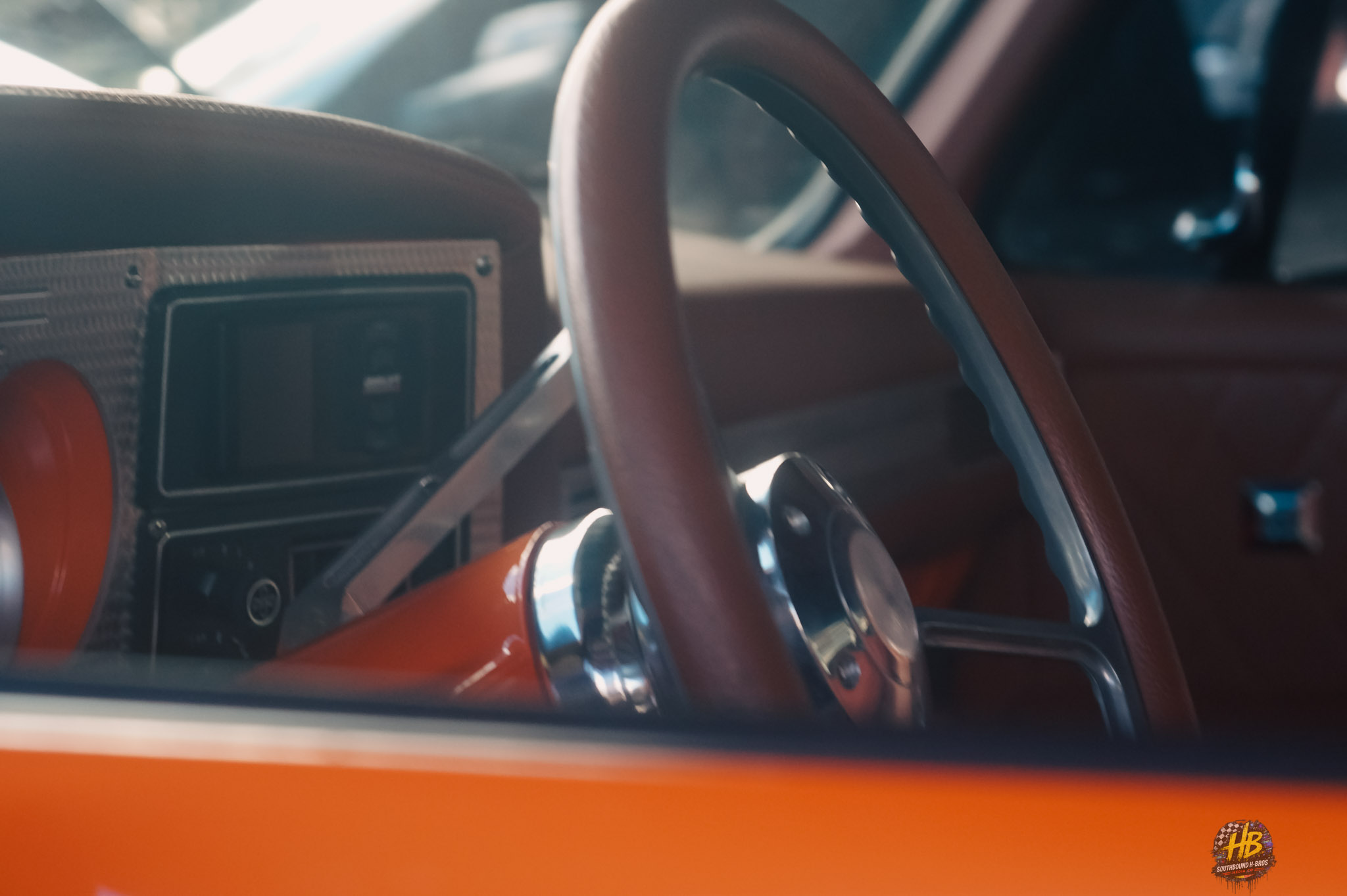 Classic truck steering wheel interior